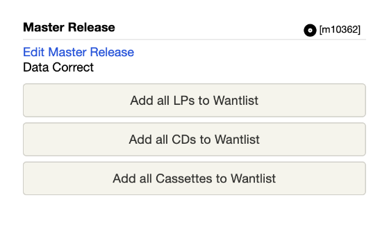 Add Format To Wantlist feature screenshot